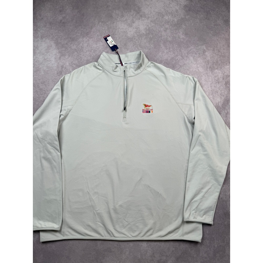 NWT Levelwear Mens XL 2017 Walker Cup LACC 1/4 Zip Golf Pullover Gray Casual